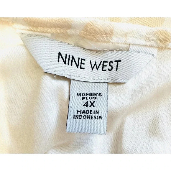 NWT NINE WEST Women Short Sleeve Full Length Lined Peach Boho Maxi Dress Size 4X - Picture 10 of 12